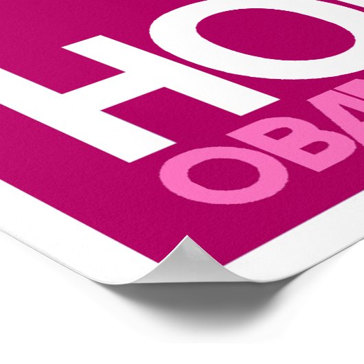 Obama - Hope Dark Pink Poster (Ecke)