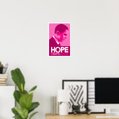 Obama - Hope Dark Pink Poster (Heimbüro)