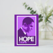 Obama Hope Lila Postkarte (Stehend Vorderseite)