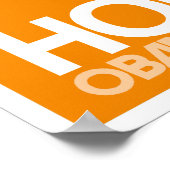 Obama - Hope Orange Poster (Ecke)