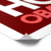 Obama Hope Poster - Dunkelrot (Ecke)
