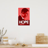 Obama Hope Poster - Dunkelrot (Küche)