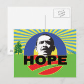 OBAMA HOPE POSTKARTE (Vorne/Hinten)