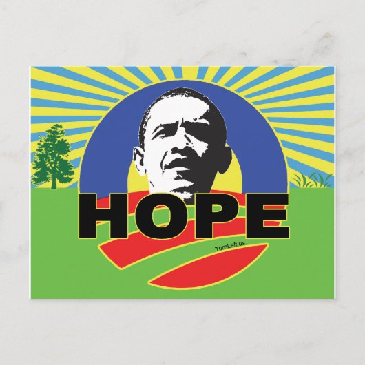OBAMA HOPE POSTKARTE (Vorderseite)