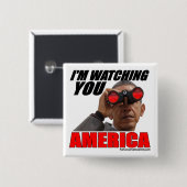 Obama - ich passe Sie Amerika auf Button (Vorne & Hinten)