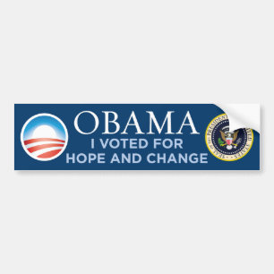 Obama - ich wählte für Hoffnungs-u. Autoaufkleber