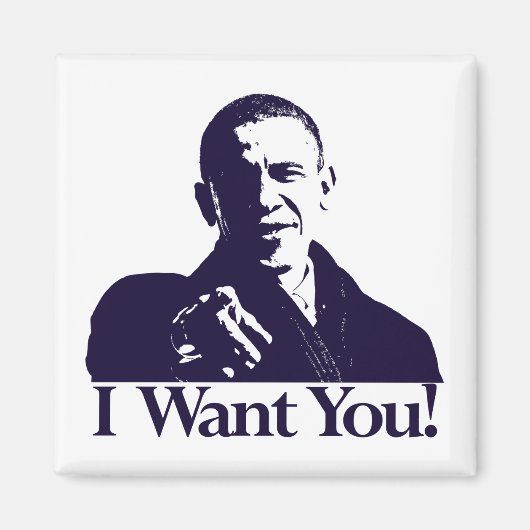 Obama ich will dich! Magnet (Vorne)