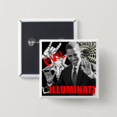 Obama - Illuminati Button (Vorne & Hinten)