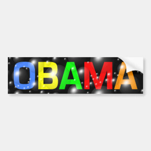 Obama im bunten Blasen-Autoaufkleber Autoaufkleber