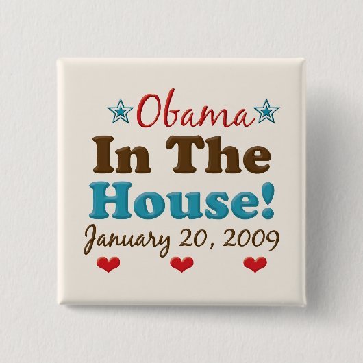 Obama im Knopf Button (Vorderseite)