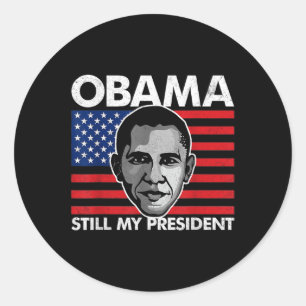 Obama immer noch mein Präsident American USA Flag  Runder Aufkleber