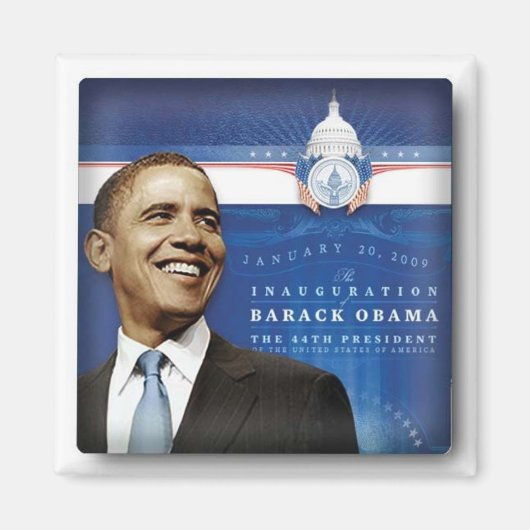 Obama inauguarischer Kühlschrankmagnet (Vorne)