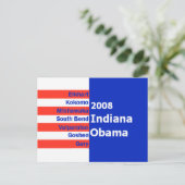 Obama INDIANA Postcard Postkarte (Stehend Vorderseite)