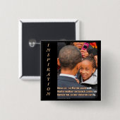 OBAMA inspirierend Button (Vorne & Hinten)