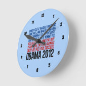 Obama inspirierend runde wanduhr (Winkel)