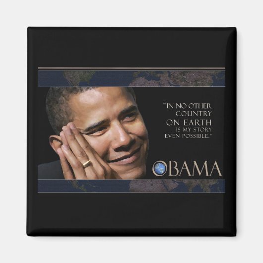 Obama inspirierender Zitat Magnet (Vorne)