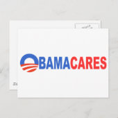 Obama interessiert postkarte (Vorne/Hinten)