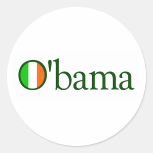 Obama Irish Runder Aufkleber