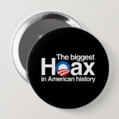 OBAMA IST DAS GRÖSSTE HOAX DER GESCHICHTE BUTTON (Vorne & Hinten)