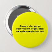 Obama ist das, was man bekommt, wenn man button (Vorne & Hinten)