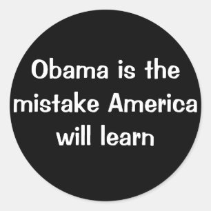 Obama ist der Fehler Amerika lernt Runder Aufkleber