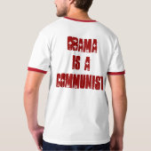 Obama ist ein Kommunist T-Shirt (Rückseite)