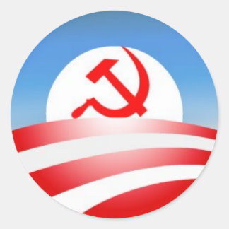 Obama ist Kommunist Runder Aufkleber