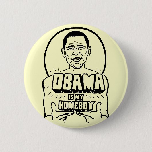 Obama ist mein Homeboy-Knopf Button (Vorderseite)