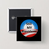 Obama ist mein Präsident Dump Trump Pin Button (Vorne & Hinten)