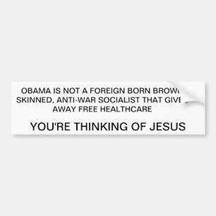 OBAMA IST NICHT JESUS AUTOAUFKLEBER