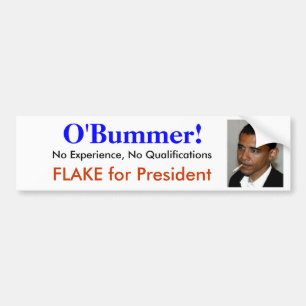 Obama ist O'bummer - ein unqualifiziertes keine Autoaufkleber