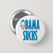 Obama ist zum Kotzen Button (Vorne & Hinten)