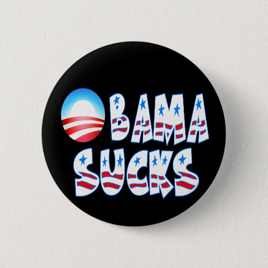 Obama ist zum Kotzen Button (Vorderseite)