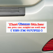 Obama ja bin ich dumm autoaufkleber (Auf Auto)