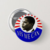 Obama, ja, das wir knöpfen können button (Vorne & Hinten)