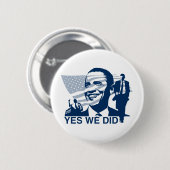 Obama, ja, das wir knöpften button (Vorne & Hinten)