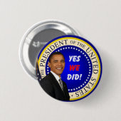 Obama - ja knöpften wir button (Vorne & Hinten)