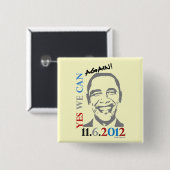 OBAMA ja können wir WIEDER Button 2012 (Vorne & Hinten)
