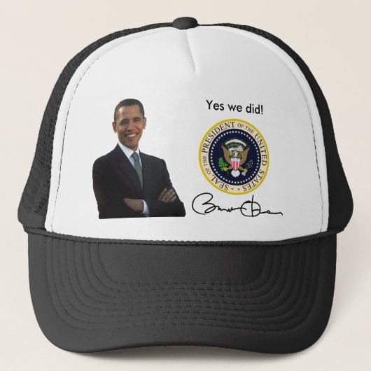 Obama ja taten wir - Baseballmütze Truckerkappe (Vorderseite)