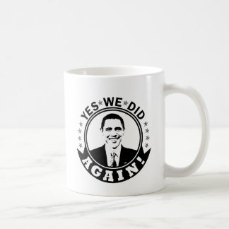 Obama Ja, wir haben es wieder geschafft V1 SW Kaffeetasse