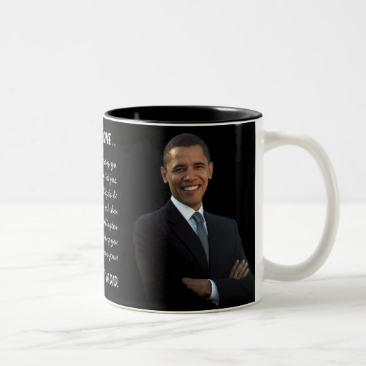 Obama Ja Wir haben getan - Tasse der Amtseinführun (Rechts)