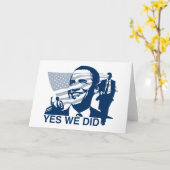 Obama Ja Wir haben Grußkarte gemacht Karte (Gelbe Blume)