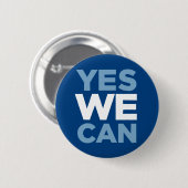 Obama - Ja, wir können Button (Vorne & Hinten)