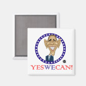 Obama Ja, wir können! Magnet (Vorderseite/Rückseite)