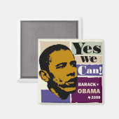 Obama Ja, wir können! Magnet (Vorderseite/Rückseite)
