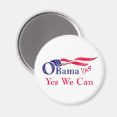 Obama ja wir können Magnet (Vorderseite/Rückseite)