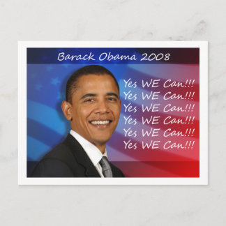 Obama Ja Wir können Postcard Postkarte