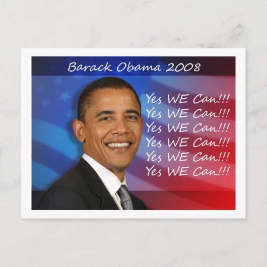Obama Ja Wir können Postcard Postkarte (Vorderseite)
