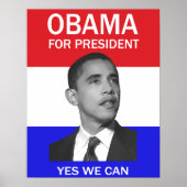 obama ja, wir können Poster (Vorne)