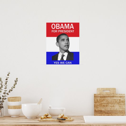 obama ja, wir können Poster (Küche)